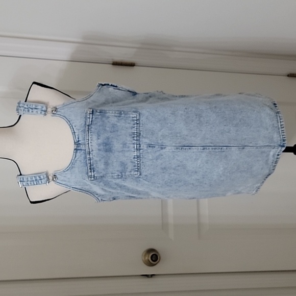 RE generation Size M Denim Overall Dress, Stone Wash, Gently Used Condition - Picture 1 of 15